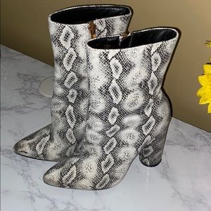 Booties snake skin fashion nova